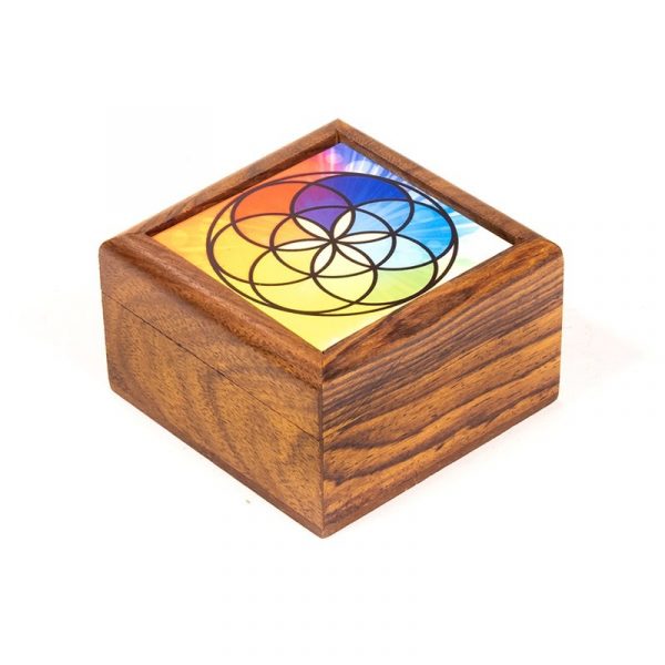 Sieradendoosje seed of life -- 6.5x6.5x3.5 cm