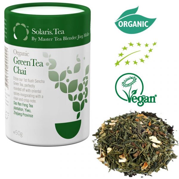 Solaris Biologische Groene Thee Chai - losse thee -- 50 g