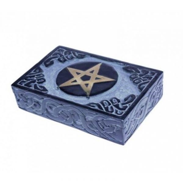 Tarotdoos Pentagram zeepsteen -- 15x10 cm