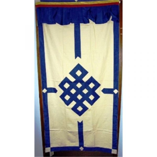 Tibetaans deurkleed blauw/ecru -- 178x85 cm