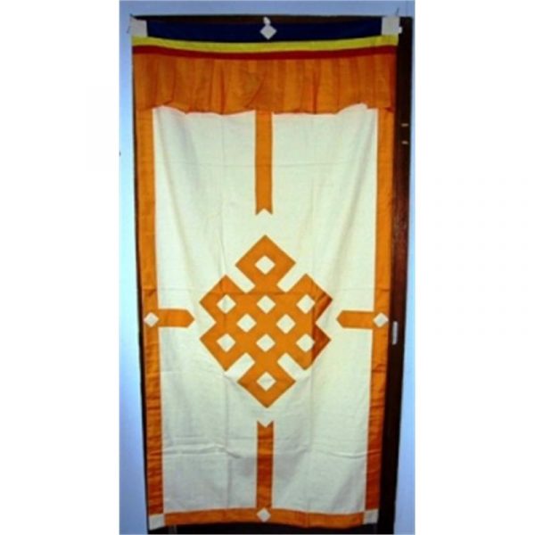 Tibetaans deurkleed geel/ecru -- 178x85 cm