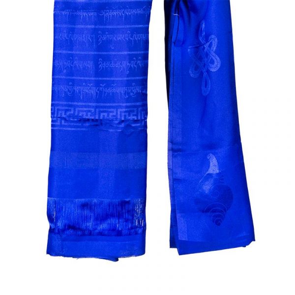 Tibetaanse luxe Katha sjaal blauw XL -- 240 cm
