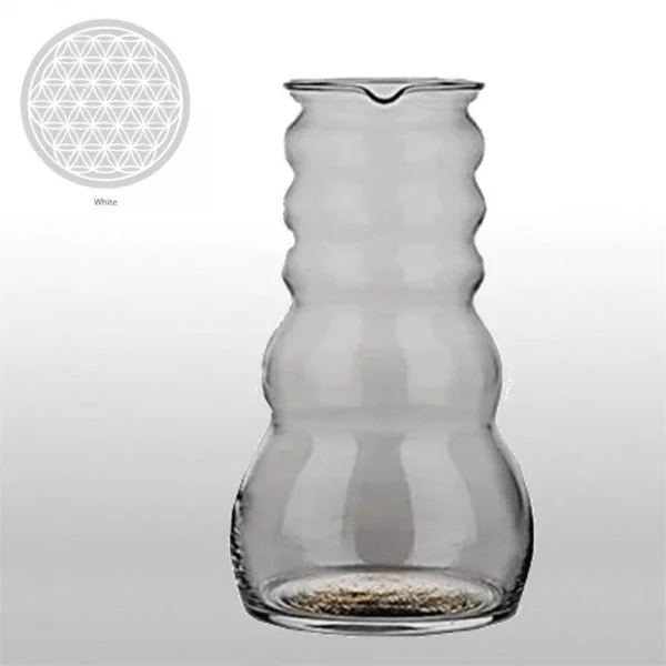 Vitaalwaterkaraf Cadus met Bloem des Levens wit -- 1000 ml