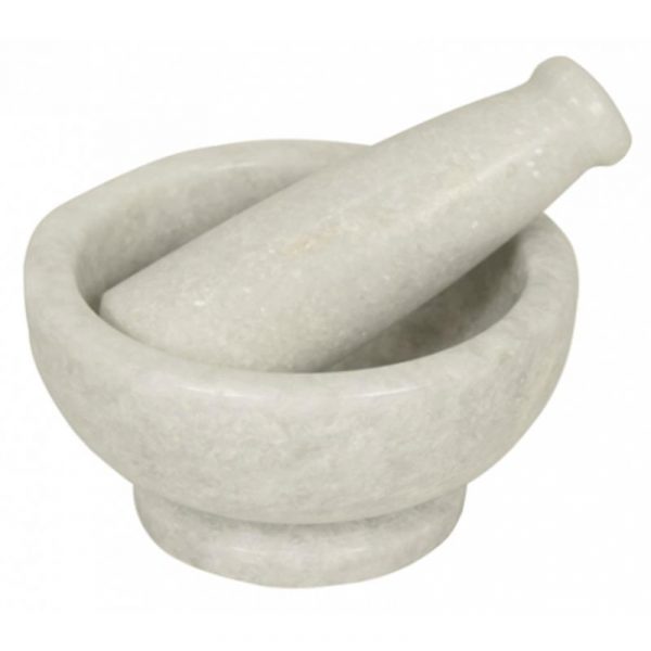 Wellness Vijzel wit marmer -- 9x6.5 cm