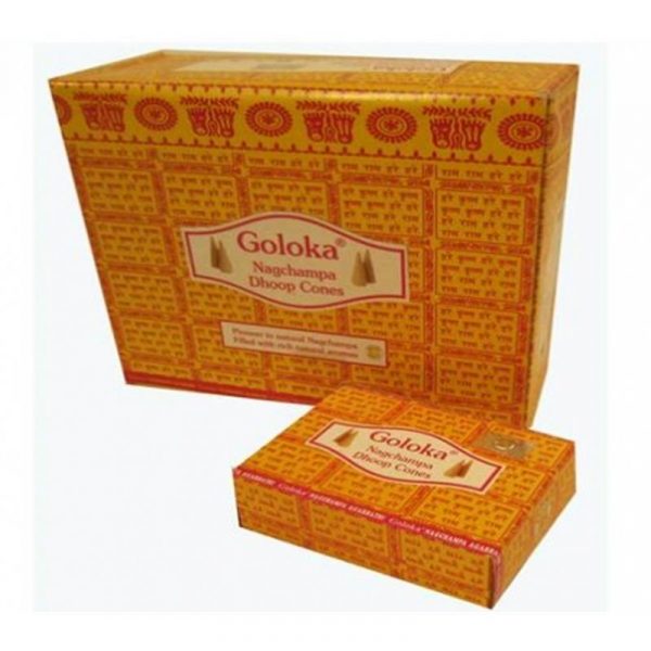 Wierook dhoop Goloka Nagchampa kegeltjes -- 20 g