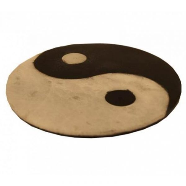 Wierookbrander Yin Yang zeepsteen -- 10 cm