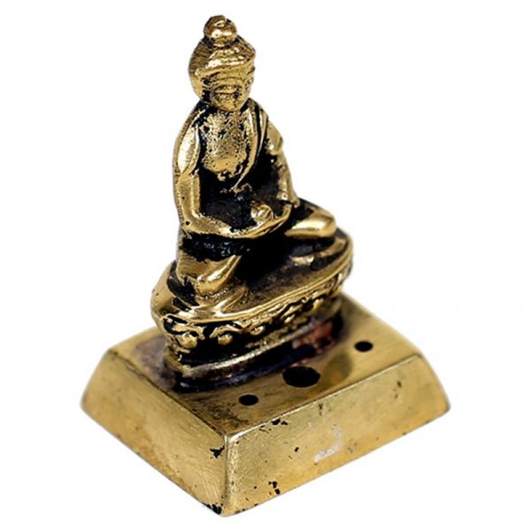 Wierookbrander boeddha messing -- 55 g; 4.5 cm
