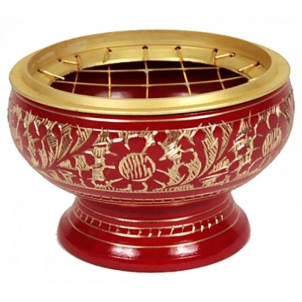Wierookbrander messing rood -- 7.5x5.5cm