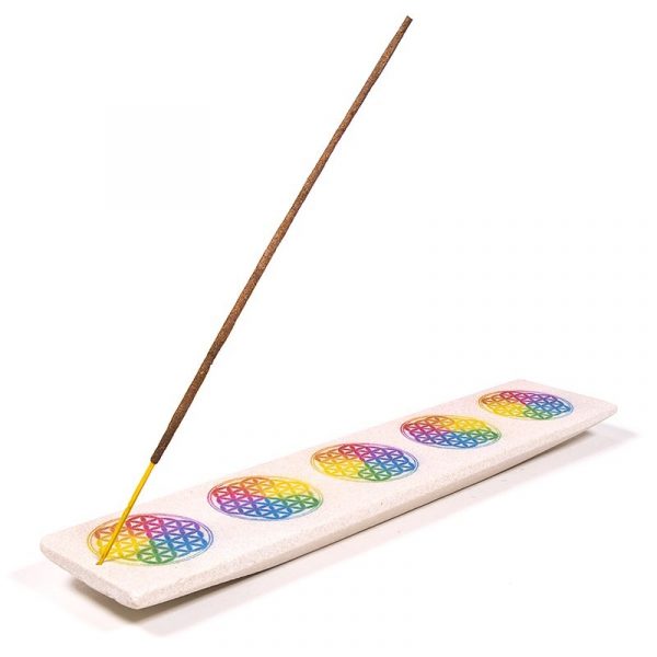 Wierookbrander zandsteen bloem des levens langwerpig