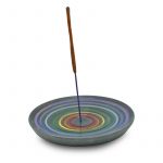 Wierookbrander zwart zeepsteen Regenboog -- 10 cm