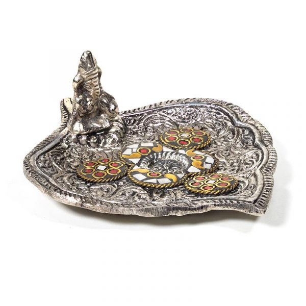 Wierookkegeltjes brander Ganesha -- 11x9x3.5cm