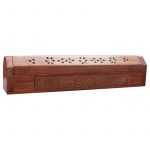 Wierookstokjes brander en bewaardoos lotus -- 31x5.5x6 cm