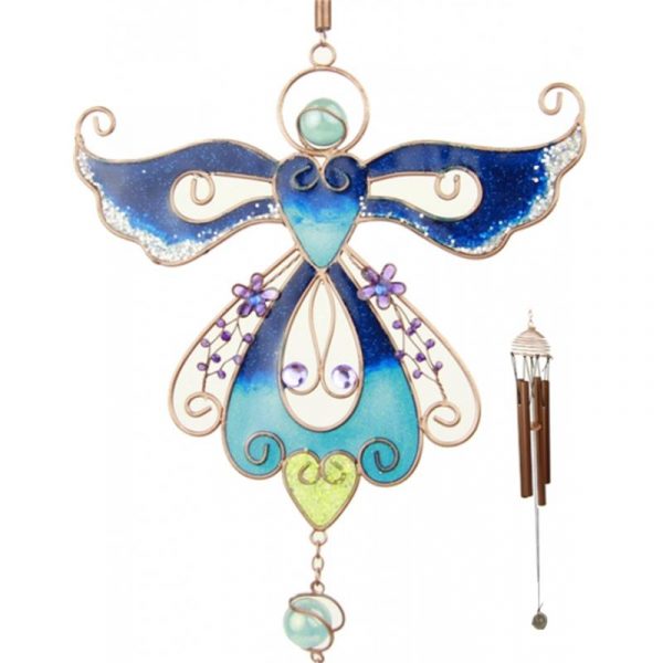 Windorgel engel blauw -- 70 cm