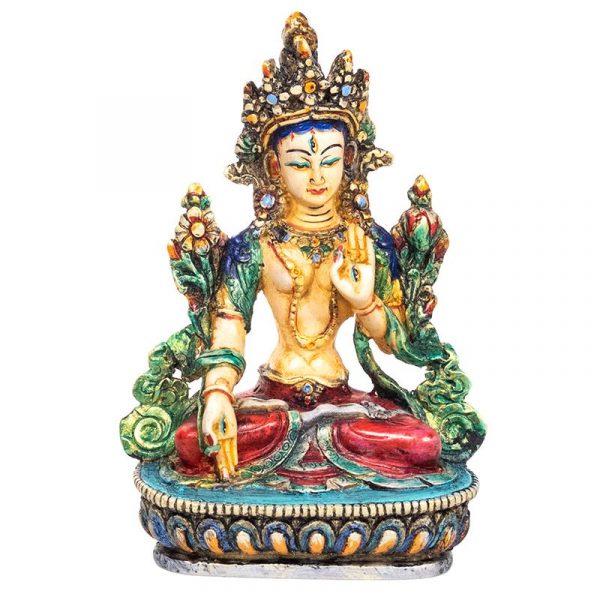 Witte Tara gekleurd -- 11x8x15 cm