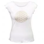 Yoga T-shirt 'Bloem des Levens' wit S