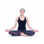 Yoga legging zwart met Mandala print biologisch S