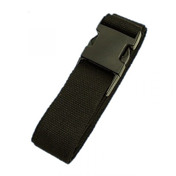 Yoga riem Cinch buckle zwart katoen -- 183x4 cm