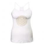 Yoga top 'Bloem des Levens' wit M