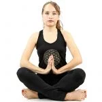 Yoga top 'Bloem des Levens' zwart L