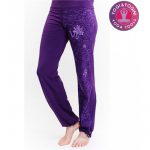 Yogabroek Maori biologisch katoen aubergine S-M