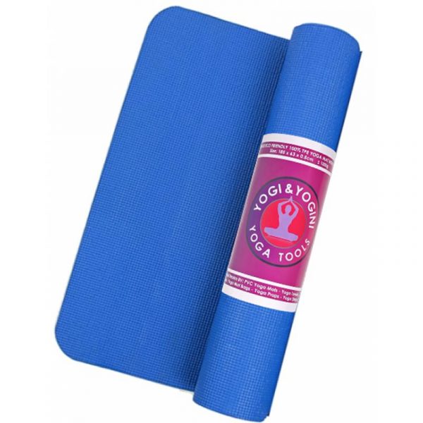 Yogi & Yogini yogamat blauw -- 1250 g; 63x185x0.5 cm