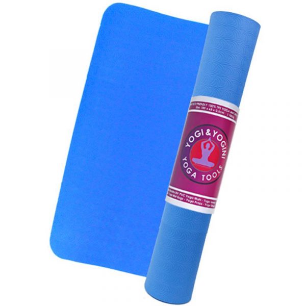 Yogi&Yogini TPE yogamat donker/blauw -- 1000g;63x183x0.5cm