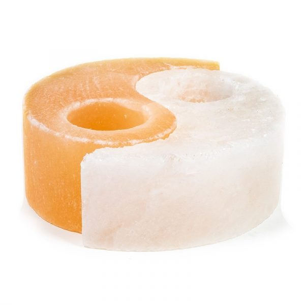 Zoutkristal sfeerlicht yin yang -- 1600-1800g