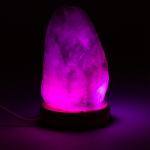 Mini Mood zoutlampje wit ruw USB + LED -- 600 g; 9 cm - Afbeelding 2