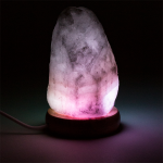 Mini Mood zoutlampje wit ruw USB + LED -- 600 g; 9 cm - Afbeelding 3