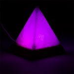 Mini Mood zoutlamp piramide wit USB + LED -- 400 g; 9 cm - Afbeelding 2