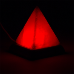 Mini Mood zoutlamp piramide wit USB + LED -- 400 g; 9 cm - Afbeelding 3