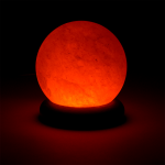 Mini zoutlampje bol oranje USB + LED -- 450 g; 9 cm - Afbeelding 2