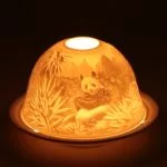 Sfeerlicht Porselein Panda's -- 300g;11.5x7.8cm - Afbeelding 3