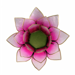 Lotus sfeerlicht roze/lichtroze goudrand -- 13.5 cm - Afbeelding 2
