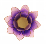 Lotus sfeerlicht violet goudrand -- 13.5 cm - Afbeelding 2