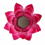 Lotus sfeerlicht roze zilverrand -- 13.5 cm - Afbeelding 2