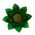 Lotus sfeerlicht groen 4e chakra goudrand -- 13.5 cm - Afbeelding 2