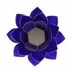 Lotus sfeerlicht indigo 6e chakra zilverrand -- 13.5 cm - Afbeelding 2