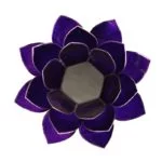Lotus sfeerlicht violet 7e chakra zilverrand -- 13.5 cm - Afbeelding 2