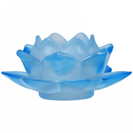 Sfeerlicht Lotus glas blauw -- 5.5x12 cm - Afbeelding 2