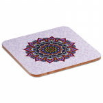 Mandala onderzetters paars set van 6 - Afbeelding 2
