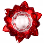 Lotus kaarshouder kristal rood -- 4.5x11 cm - Afbeelding 2