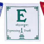 Tibetaans Vlaggetjeskoord Peace -- 13x12.5 cm - Afbeelding 3