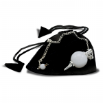 Pendel gepolijste witte agaat & metaal -- 12 g; 3.5x1.7 cm - Afbeelding 2