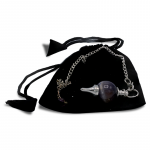 Pendel gepolijste amethist & metaal -- 12 g; 3.5x1.7 cm - Afbeelding 2