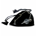 Pendel gepolijst bergkristal & metaal -- 12 g; 3.5x1.7 cm - Afbeelding 2