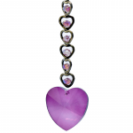 15 Harten Feng Shui Kristal Raamdecoratie paars -- 20.5 cm - Afbeelding 2