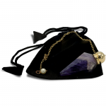 Pendel amethist facet geslepen spitse punt + kraal -- 5.1 cm - Afbeelding 2