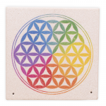 Wierookbrander zandsteen bloem des levens -- 10x10 cm - Afbeelding 2