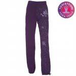 Yogabroek Maori biologisch katoen aubergine S-M - Afbeelding 4